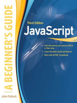 cover image of JavaScript, A Beginner's Guide
